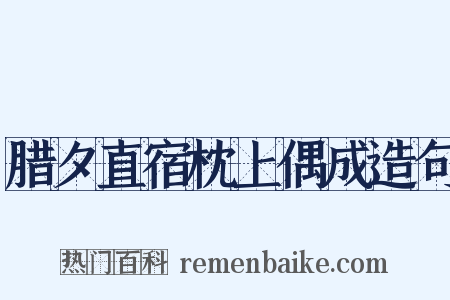 腊夕直宿枕上偶成造句是什么意思的图片